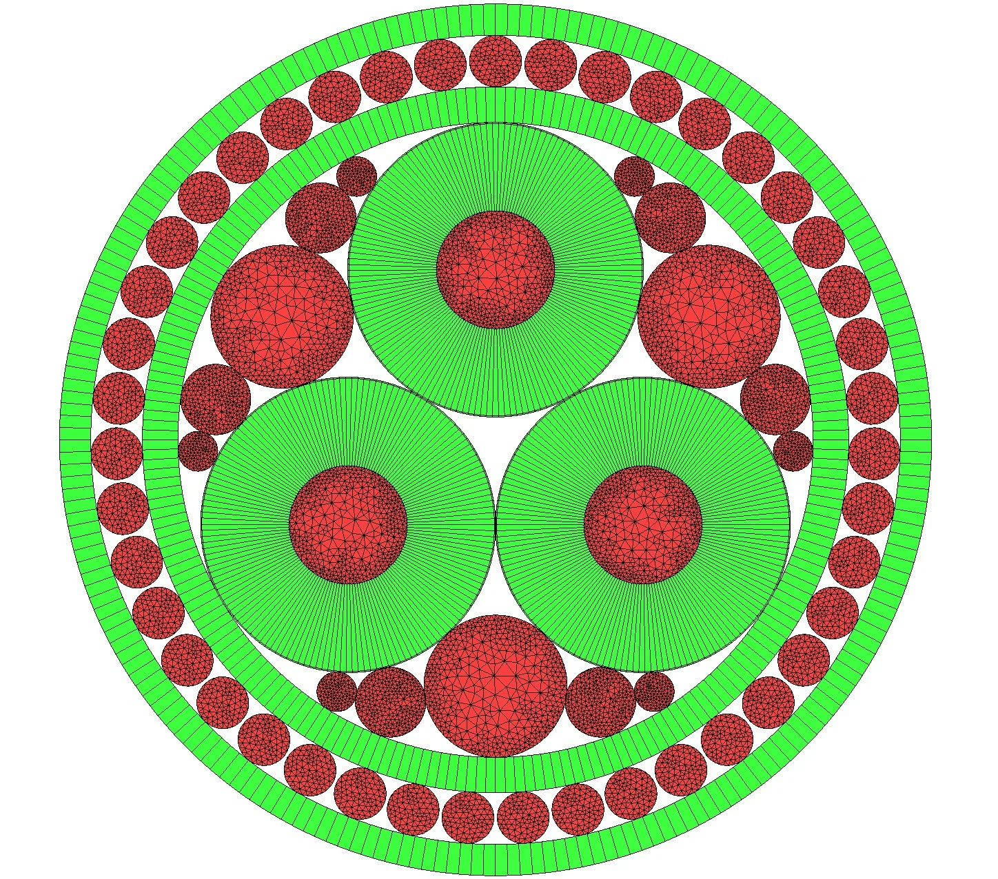 UFLEX 2.5D cross-section model of a submarine cable